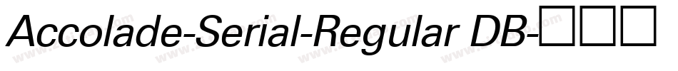 Accolade-Serial-Regular DB字体转换